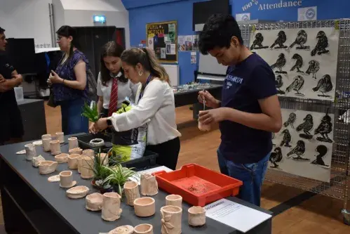 Pupils at Art Show