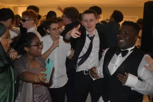 Year 11 pupils at Prom